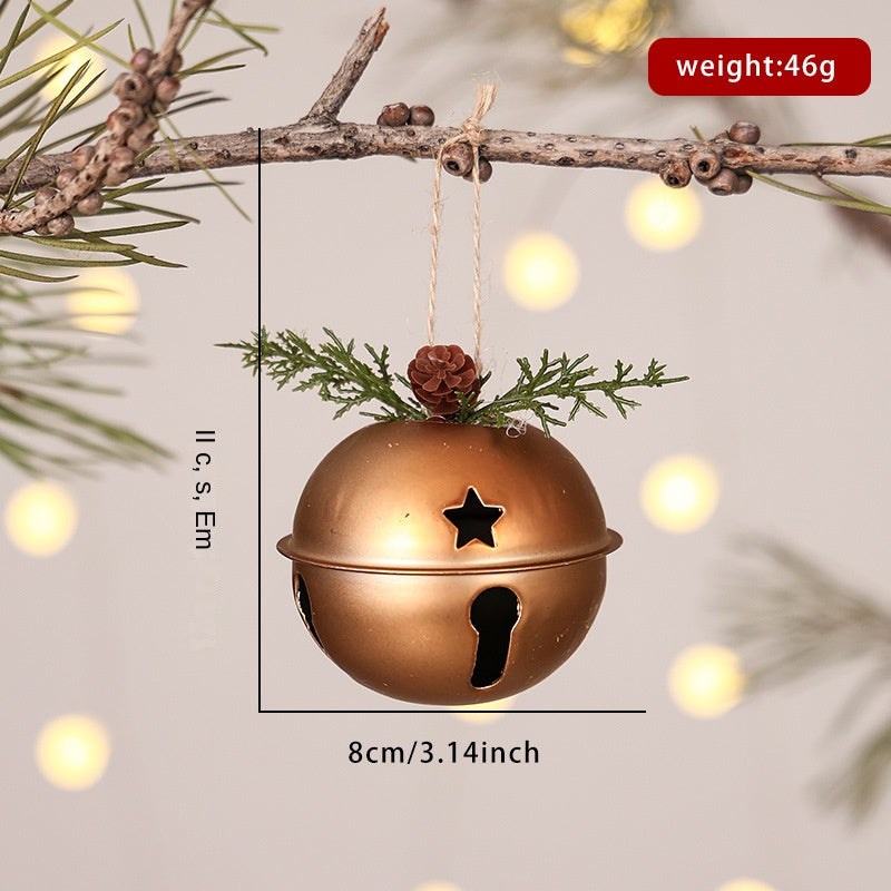 Christmas Bell Ornament for Rustic Holiday Tree Decor