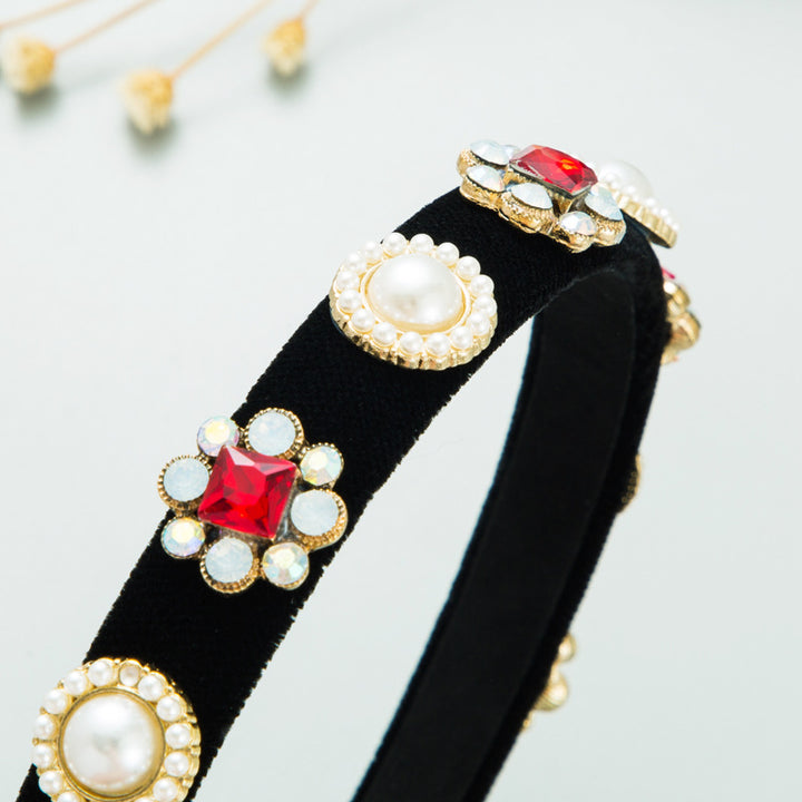 Velvet Jeweled Headband For Instant Regal Evening Style