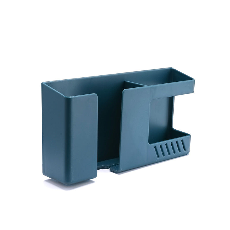 No-Drill Wall Phone Holder and Remote Storage Organizer