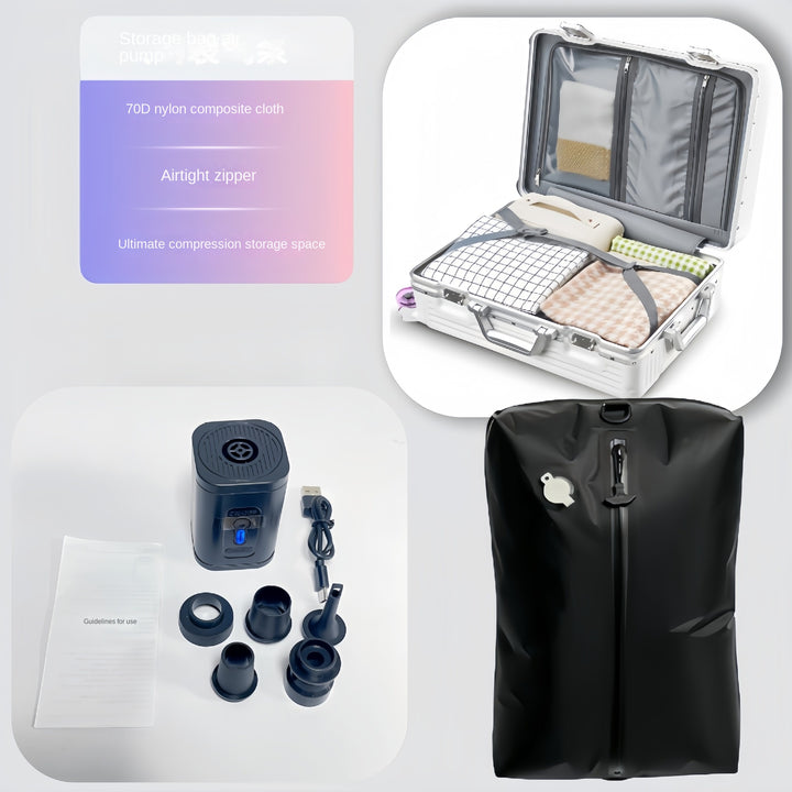 Compression Storage Bag with USB Pump for Travel