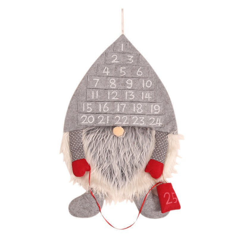 Christmas Advent Calendar Gnome Wall Decor Countdown