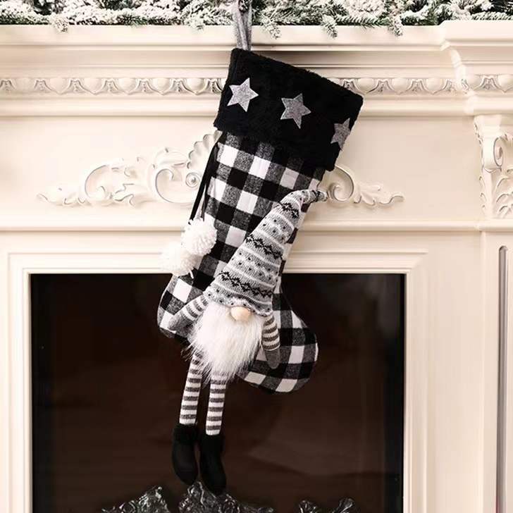 Christmas Stockings With Gnome Charm for Festive Mantels