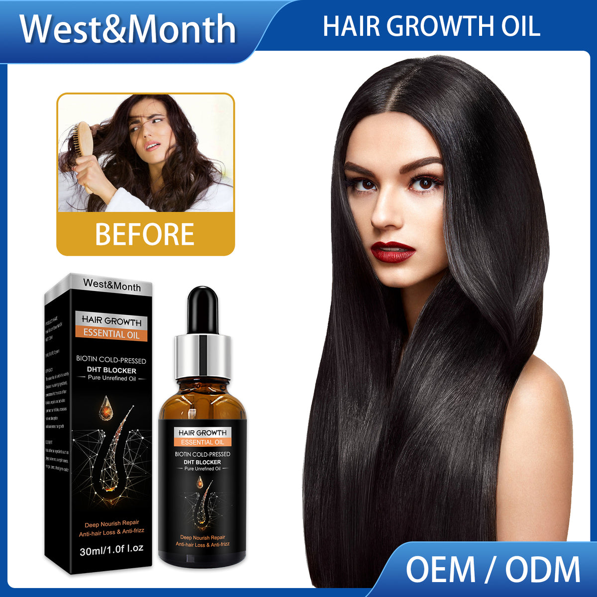 Biotin Hair Growth Oil for Dry Hair and Scalp Care