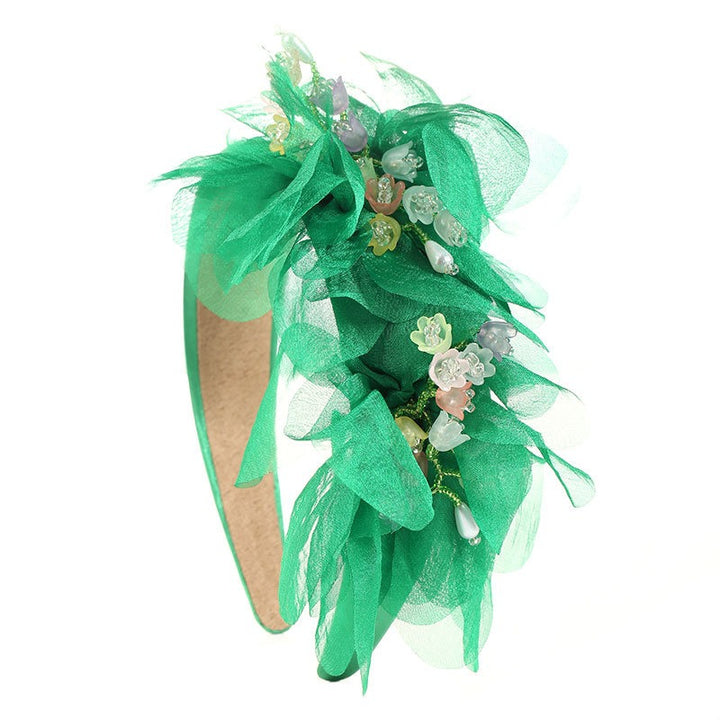 Handmade Crystal Flower Headband for Romantic Style