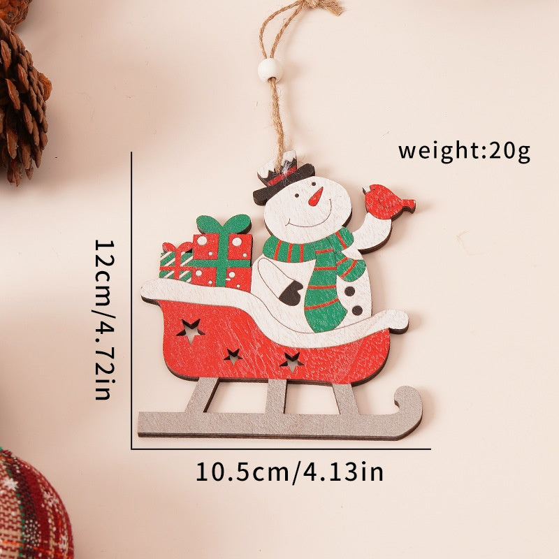 Christmas Wooden Ornaments for Rustic Holiday Tree Decor