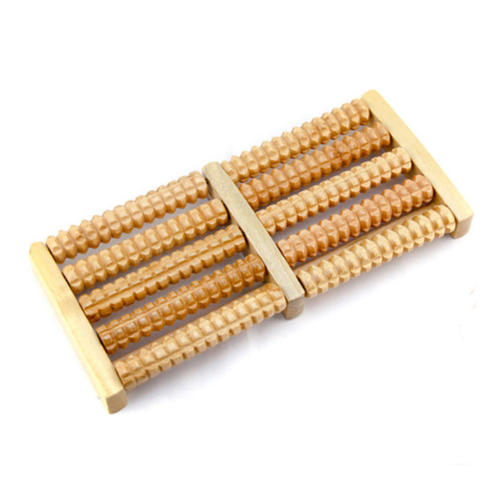 Wooden Foot Massager — Stress-Relieving Acupressure Roller