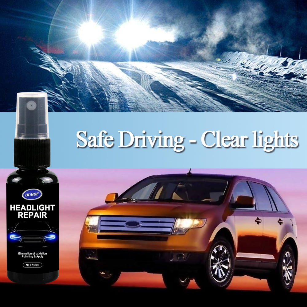 Car Headlight Repair Spray for Clearer, Brighter Lenses