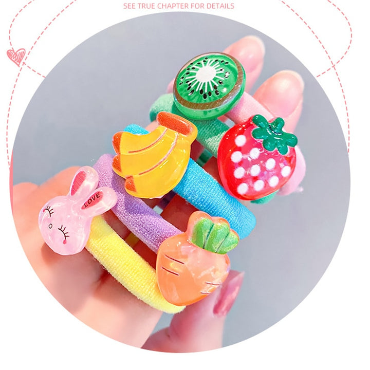 Rainbow Cartoon Hair Ties for Cheerful Everyday Styles
