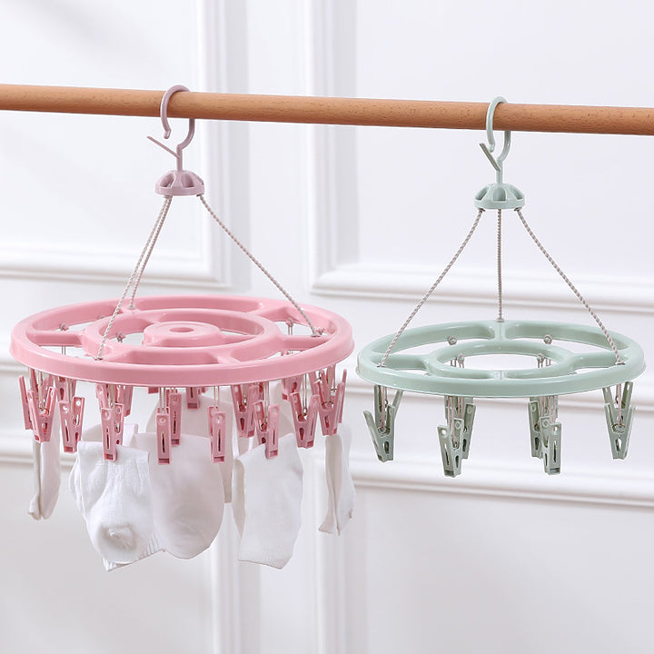 Windproof Round Drying Rack for Socks and Baby Clothes