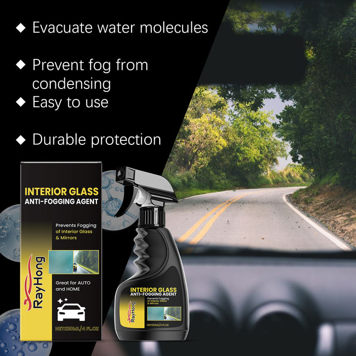 Car Glass Anti-Fog Spray for Clear Driving Visibility