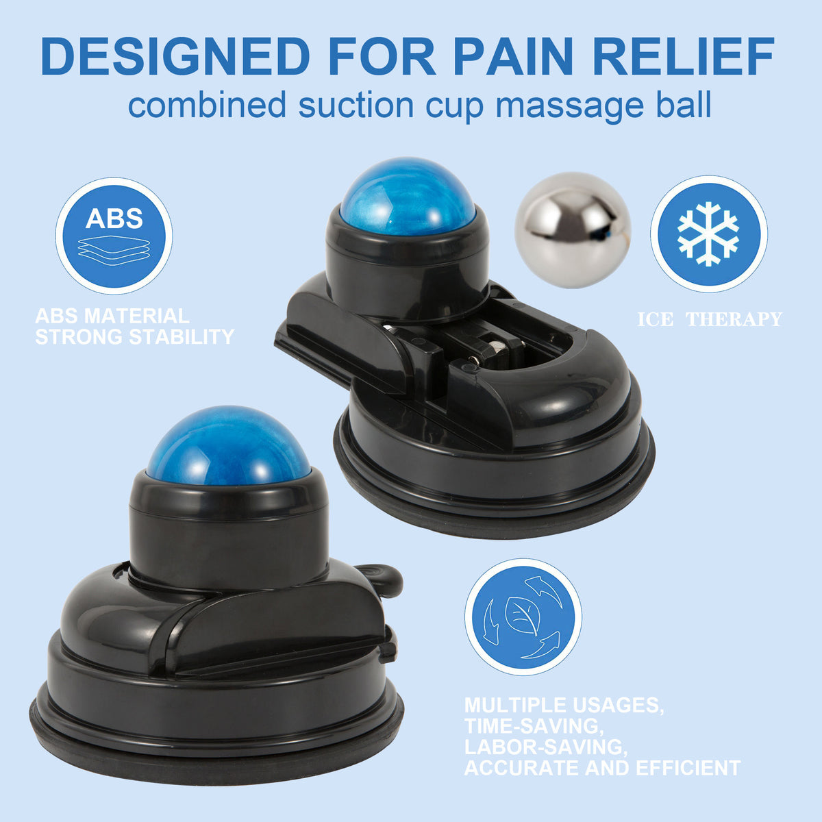 Mountable Cold Massage Roller Ball — Hands‑Free Ice Therapy