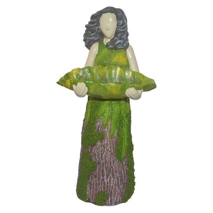 Garden Bird Feeder Sculpture: Resin Decor for Birds