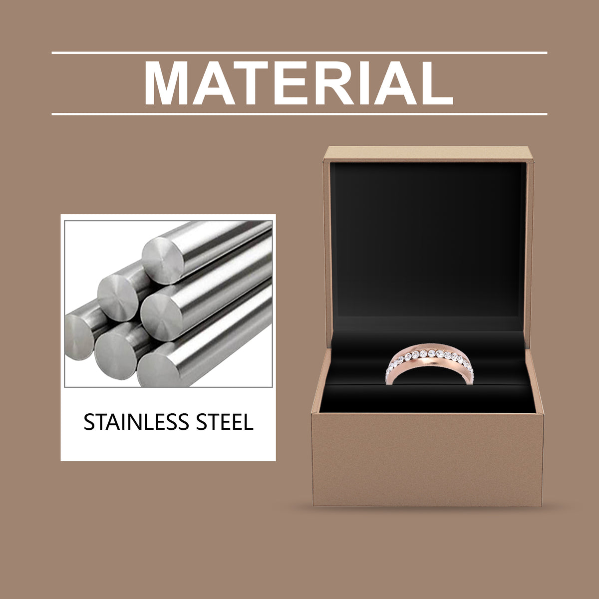 Rose Gold Ring Ladies - Sparkle That Doesn't Fade
