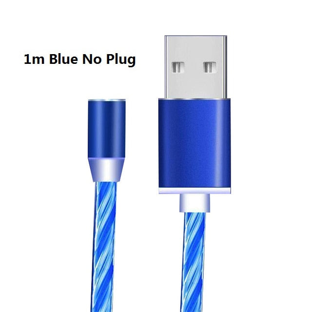 Light-Up LED USB-C Charging Cable with Magnetic Tip