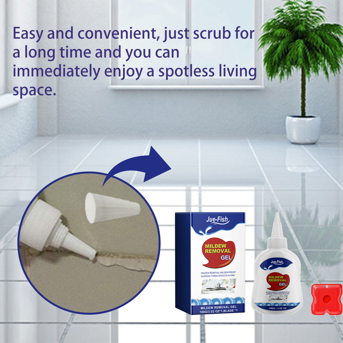 Mildew Removal Gel for Tile Gaps and Silicone Seals
