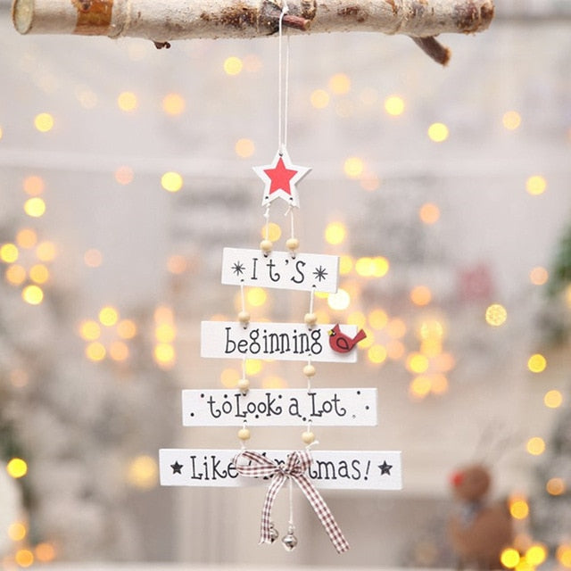 Wooden Christmas Tree Decoration for Warm Cozy Displays