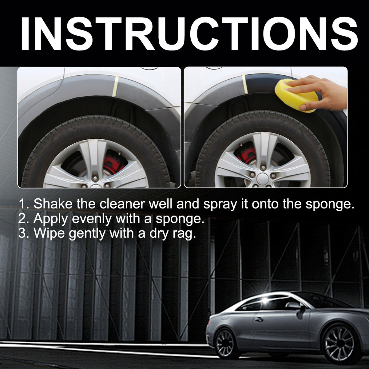 Wash-Free Polish Spray for Dashboard, Trim & Tires