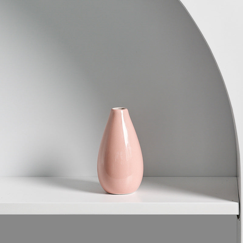 Pastel Ceramic Mini Vase for Desk and Shelf Decor