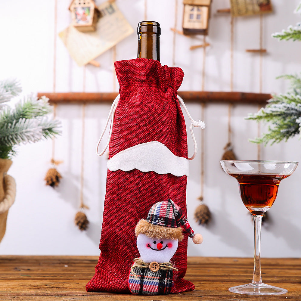 Christmas Wine Bottle Covers for Festive Table Decor