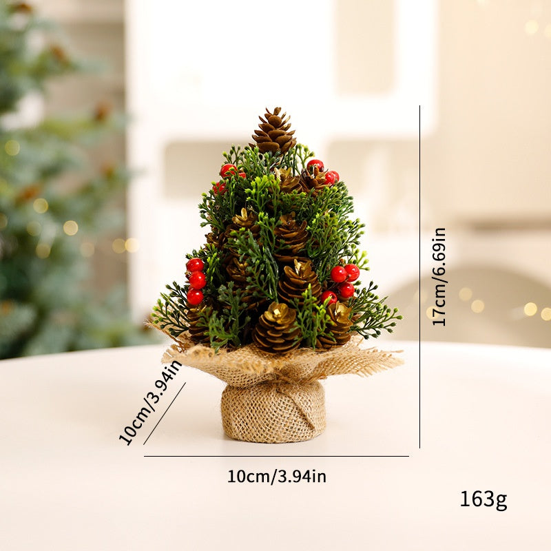 Mini Christmas Tree Tabletop Rustic Holiday Decoration