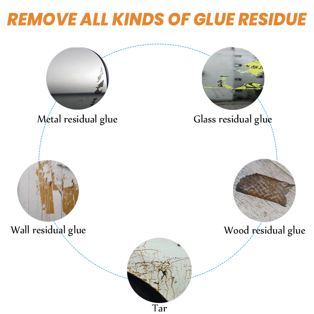 Adhesive Remover Spray for Cars, Glass & Tar Mark Removal