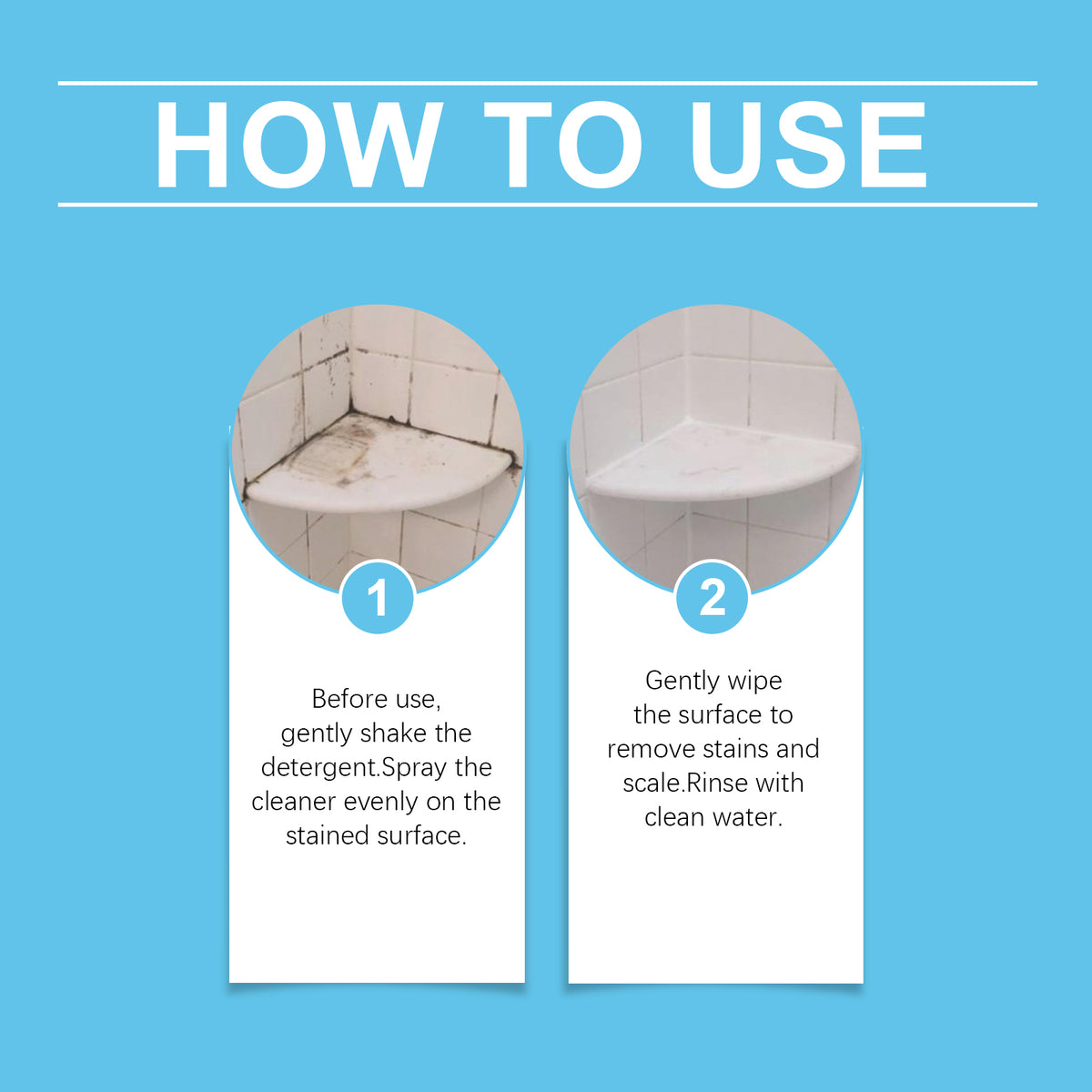 Bathroom Foam Cleaning Spray for Water Stains and Scale
