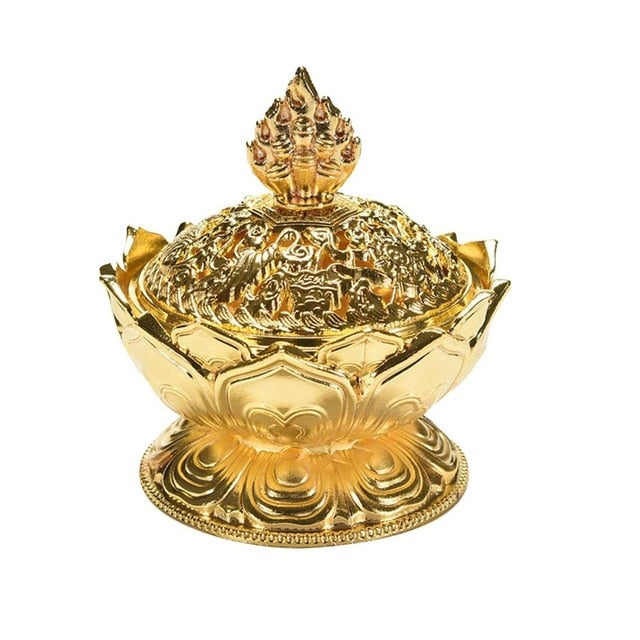 Tibetan Lotus Incense Burner for Calmer Ritual Spaces