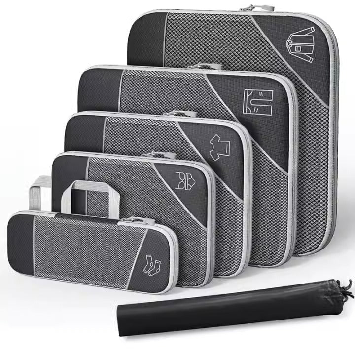 Compression Packing Cubes Set: Up to 60% Luggage Space