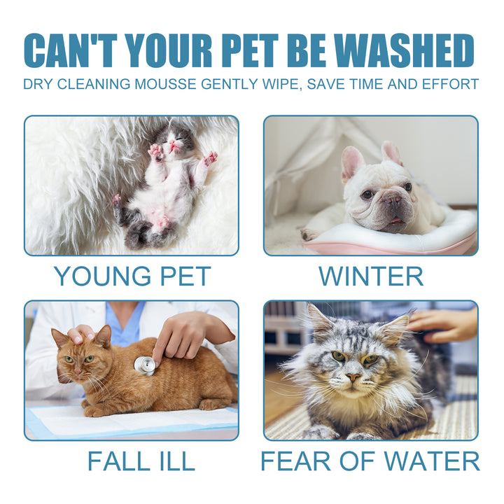 Waterless Pet Cleanser Mousse for Fresh, Clean Coats