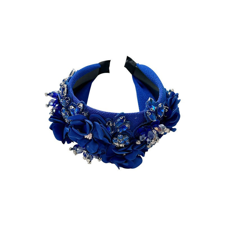 Oversized Floral Crystal Headband for Glamorous Style