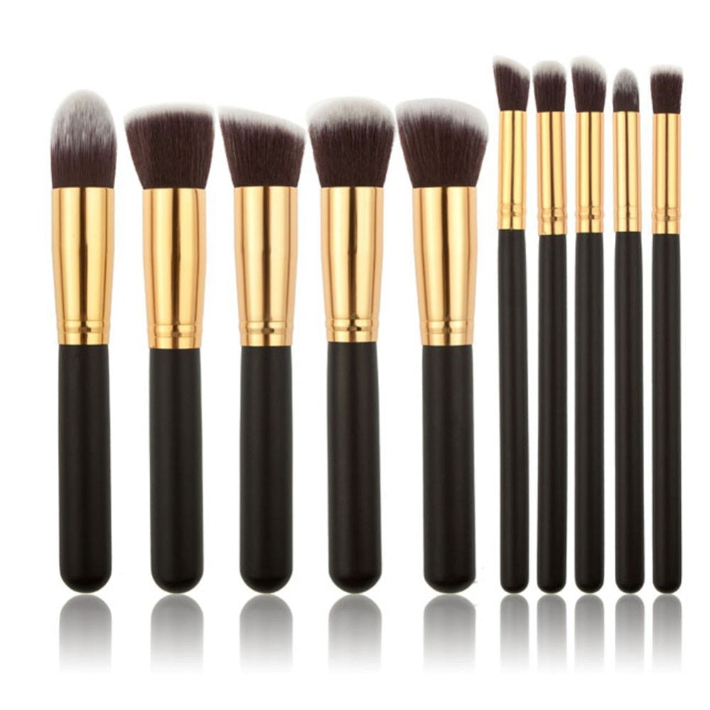10‑Piece Makeup Brush Set — Flawless Blending for Face & Eyes
