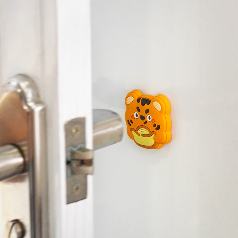 Silicone Door Handle Wall Bumper with Animal Designs