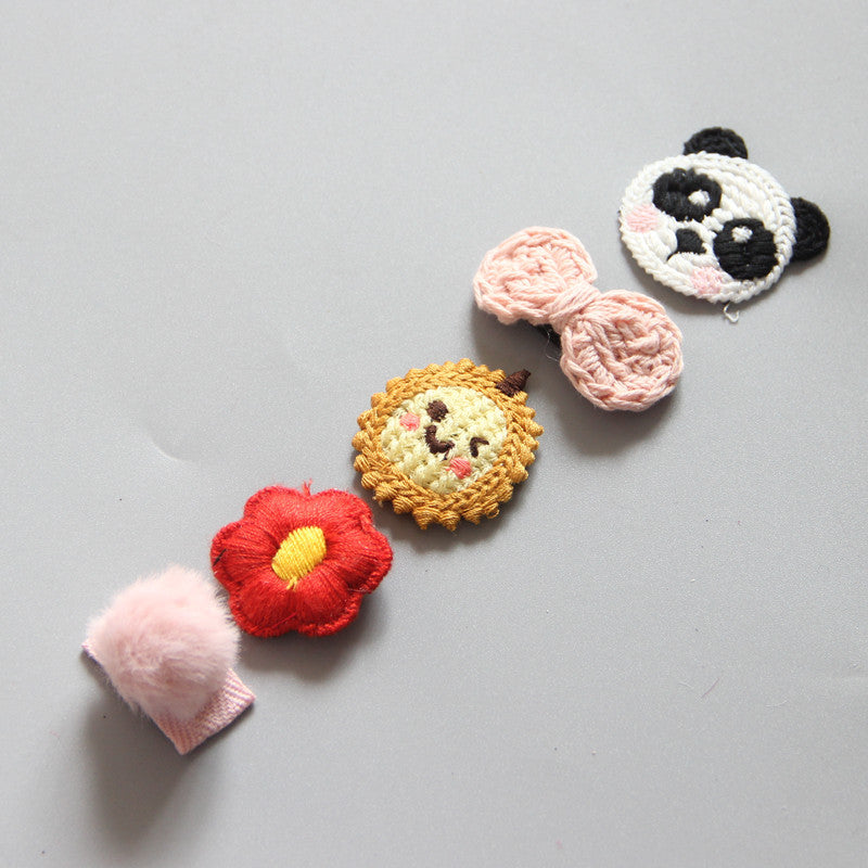 Girls Hair Clips – Colorful Crown, Bow & Flower Set