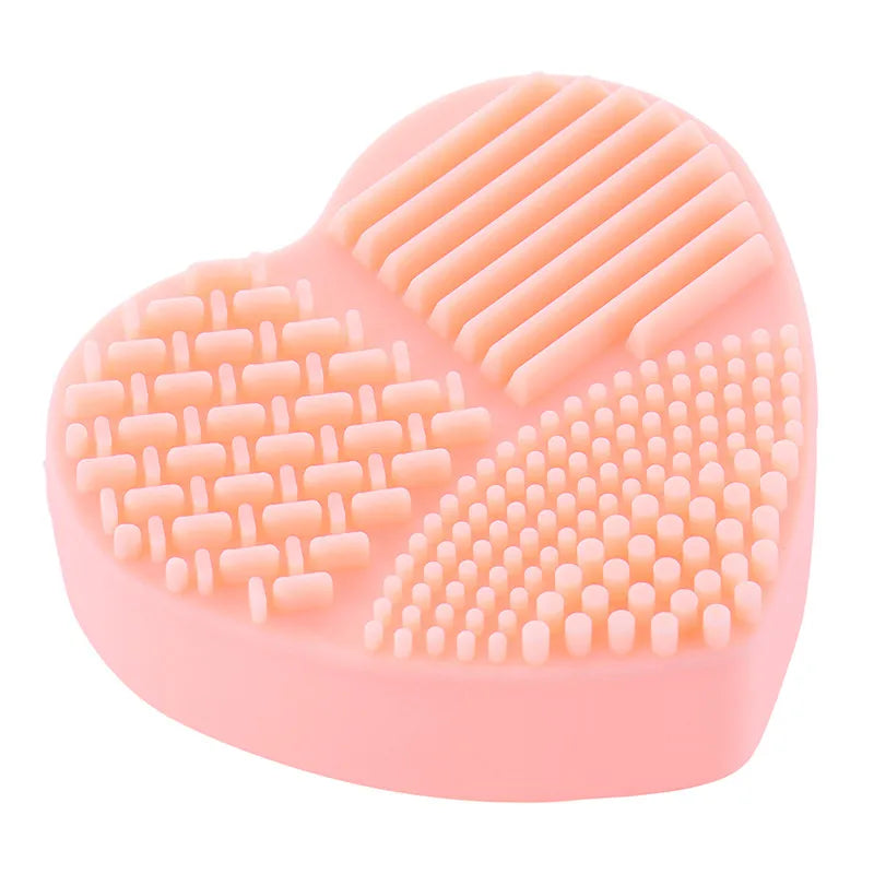 Makeup Brush Cleaning Board — Heart-Shape Silica Glove