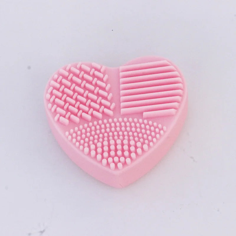 Makeup Brush Cleaning Board — Heart-Shape Silica Glove