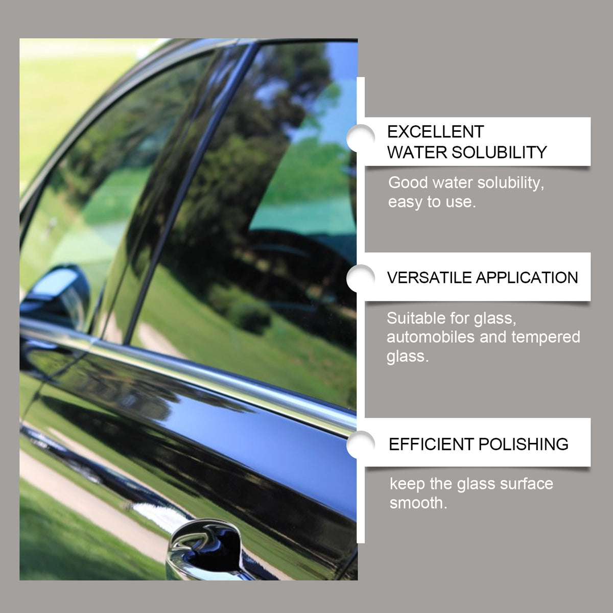 Cerium Oxide Glass Polish for Clearer Windshields