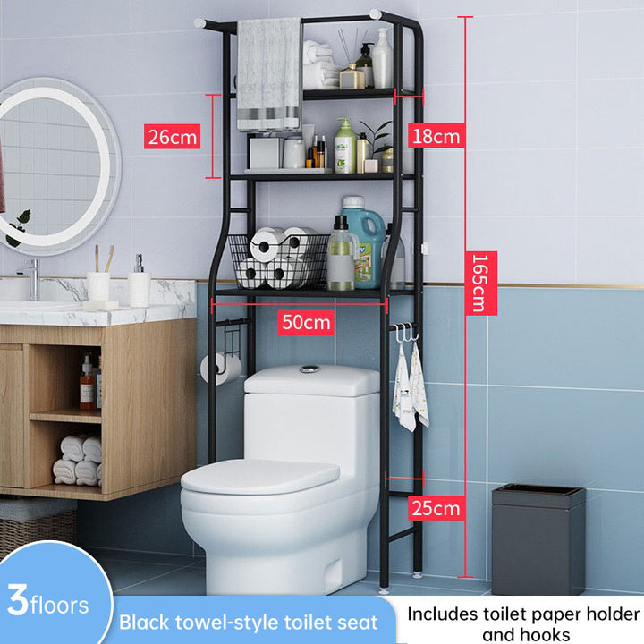 Over Toilet Storage Cabinet With Towel Bars and Shelves