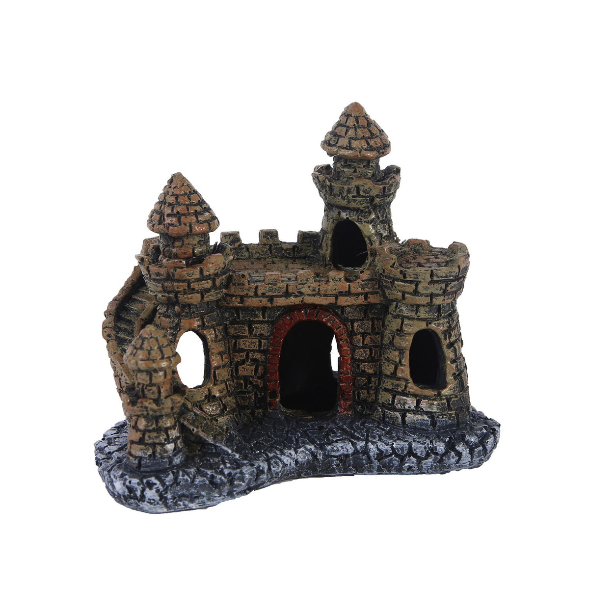 Castle Aquarium Ornament with Fish Hiding Caves for Tanks