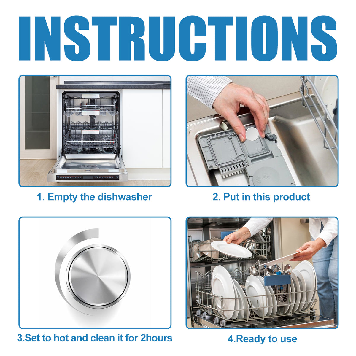 Dishwasher Cleaning Sheets for Deep Grease Removal