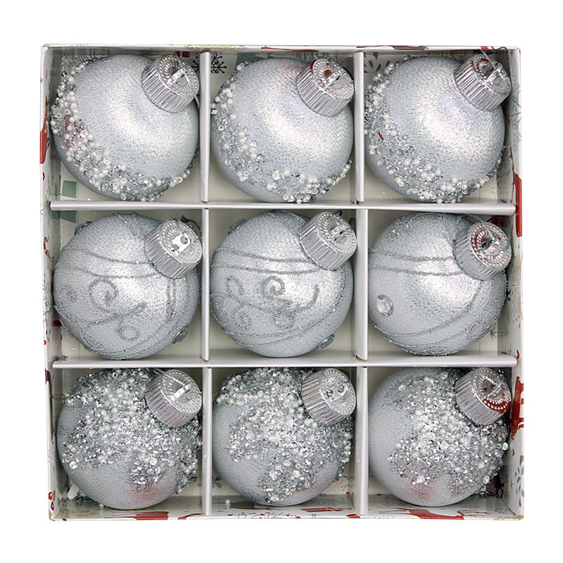 Christmas Baubles 9-Piece Set for a Polished Festive Tree