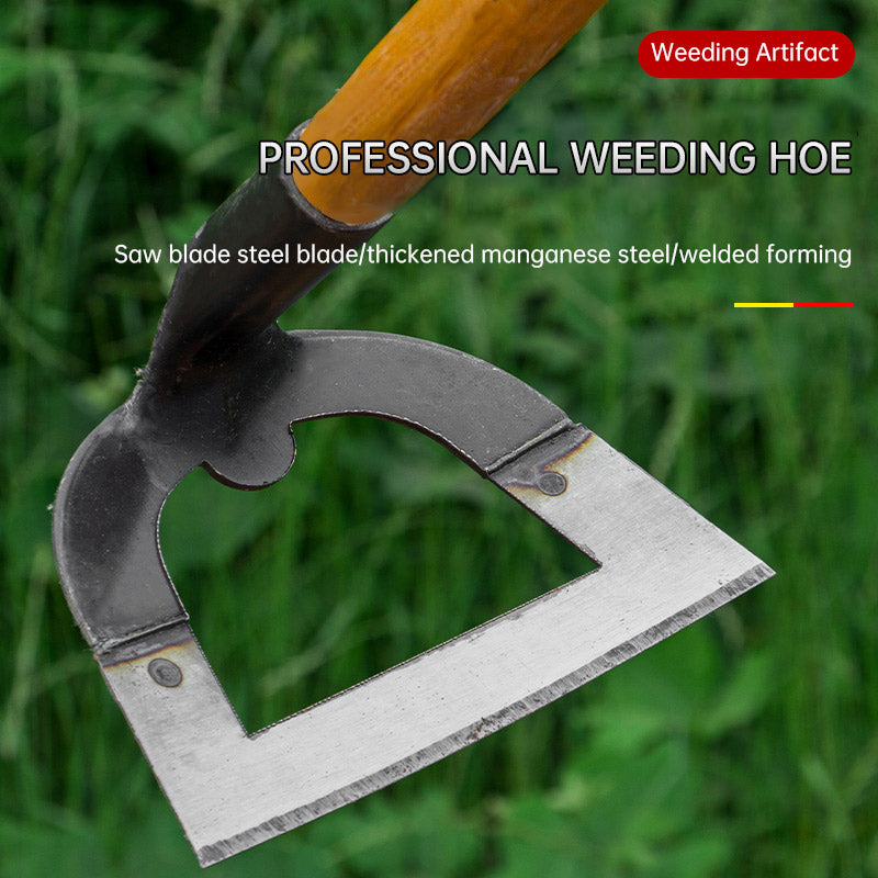 Weeding Hoe with Saw-Blade Steel Head for Vegetable Beds