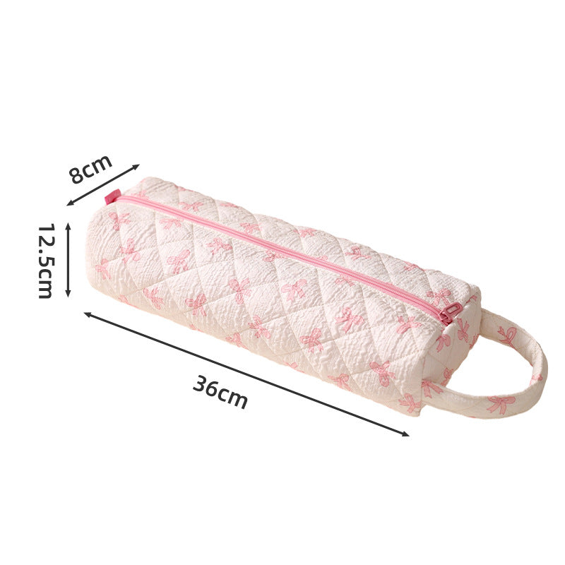 Padded Hair Dryer Storage Bag, Quilted Cotton Travel Case
