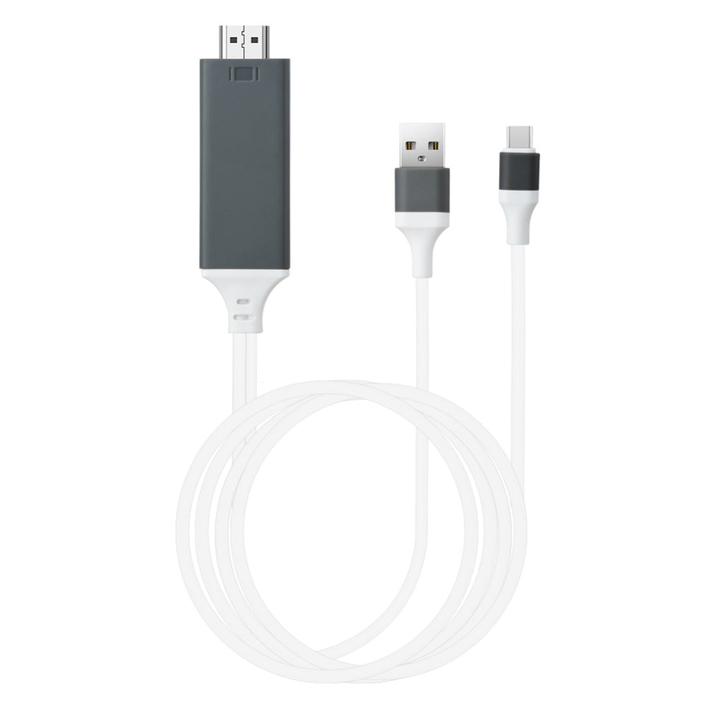 Type-C to HDMI Cable 4K, 3-in-1 Phone TV Mirroring