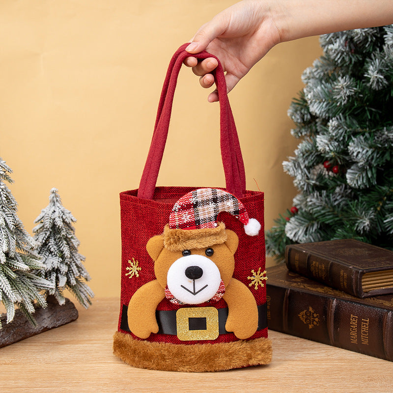 Christmas Gift Bags With Plush Character Keepsakes