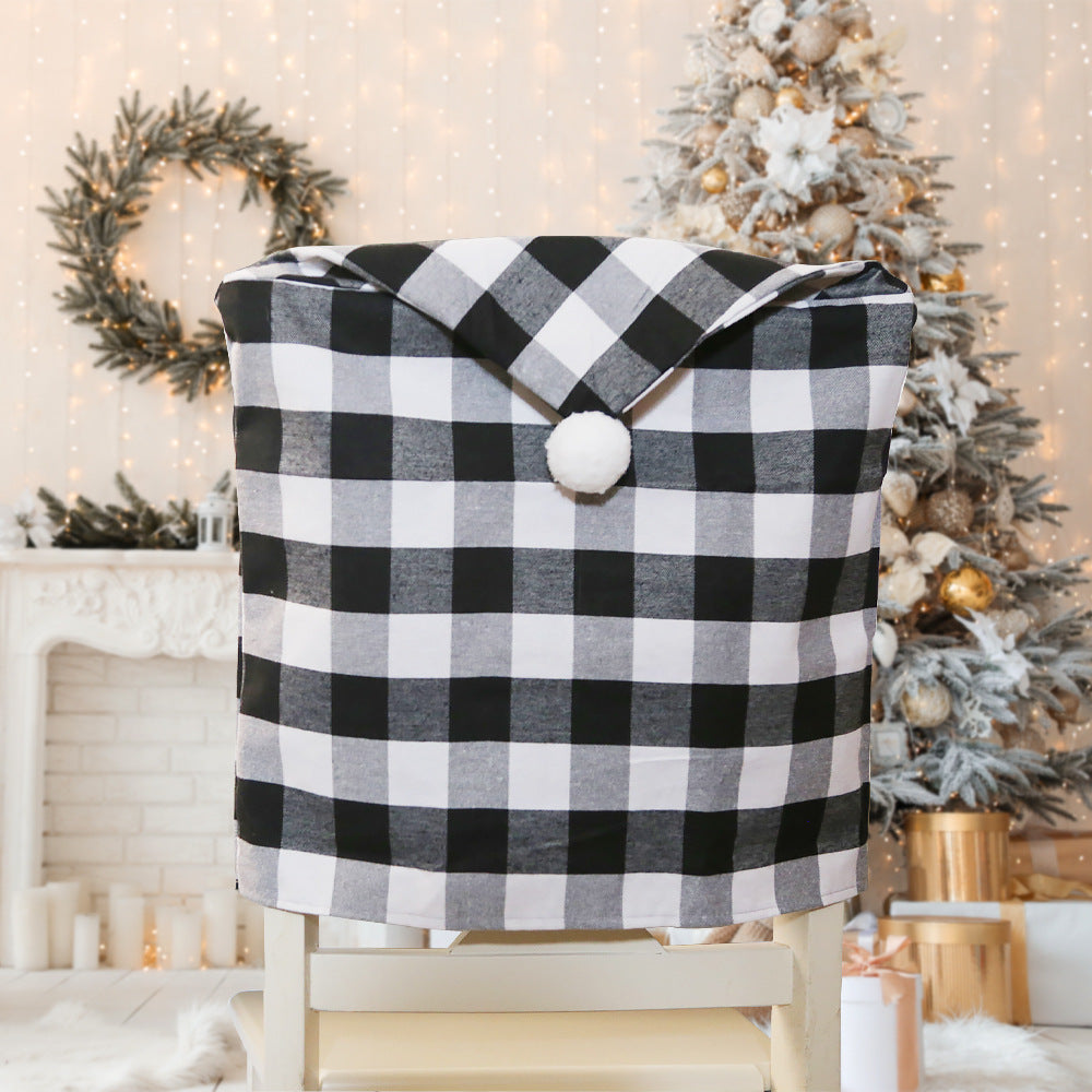 Christmas Chair Covers With Cozy Buffalo Plaid Decor