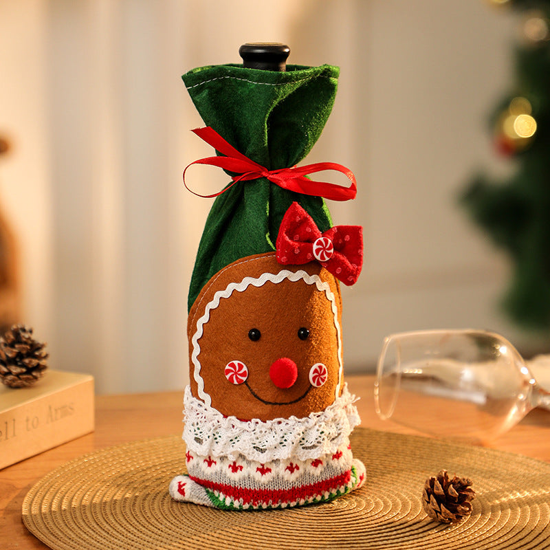 Christmas Bottle Covers – Gingerbread Holiday Décor