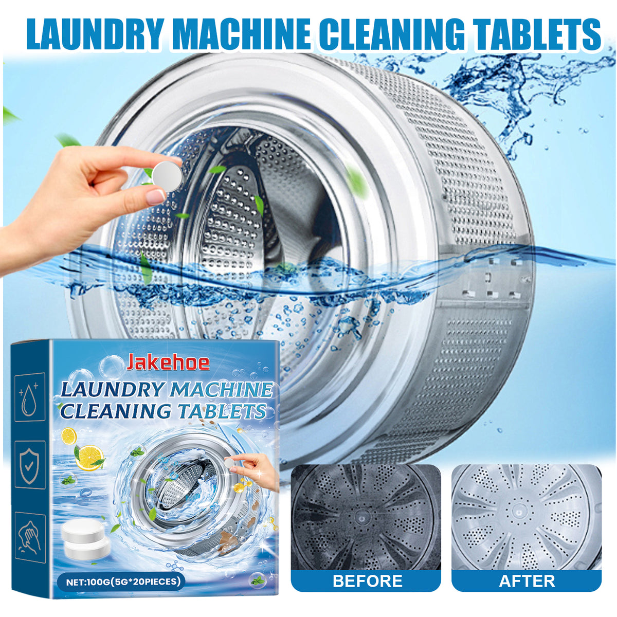 Washing Machine Cleaning Tablets for Fresh Laundry