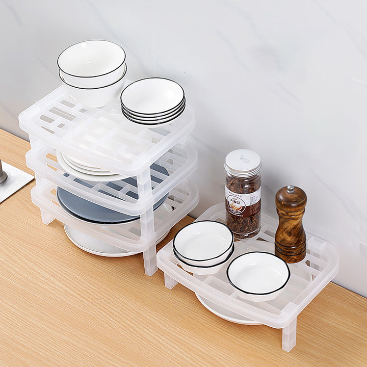 Stackable Plate Rack for Cabinets and Kitchen Counters