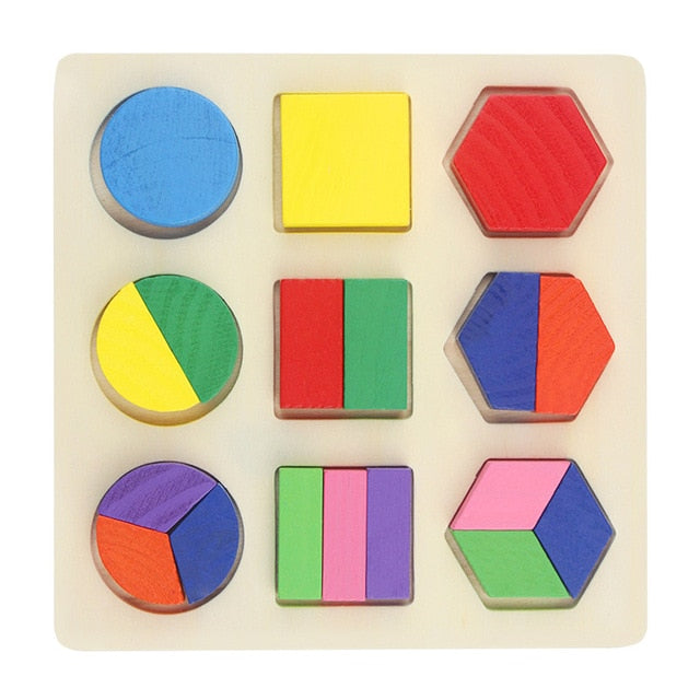 Wooden Shape Puzzle Toy for Screen-Free Learning Fun