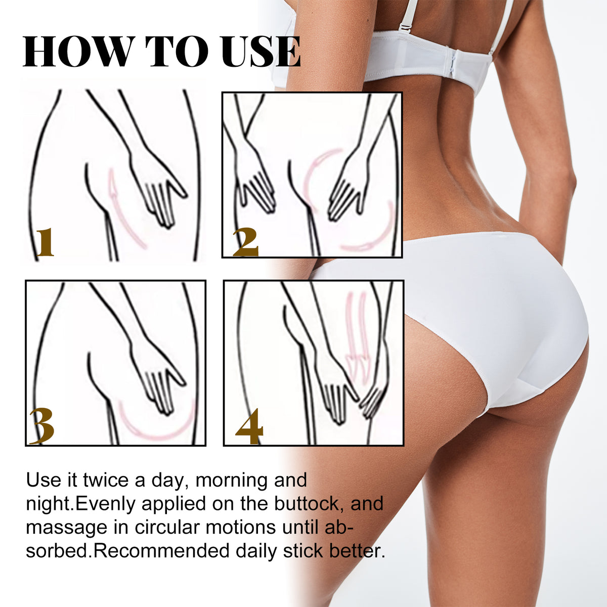 Butt Massage Oil for Smoother, Hydrated-Looking Skin